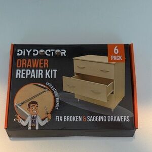 Drawer Repair Kit - 6 Pack - Black and Orange